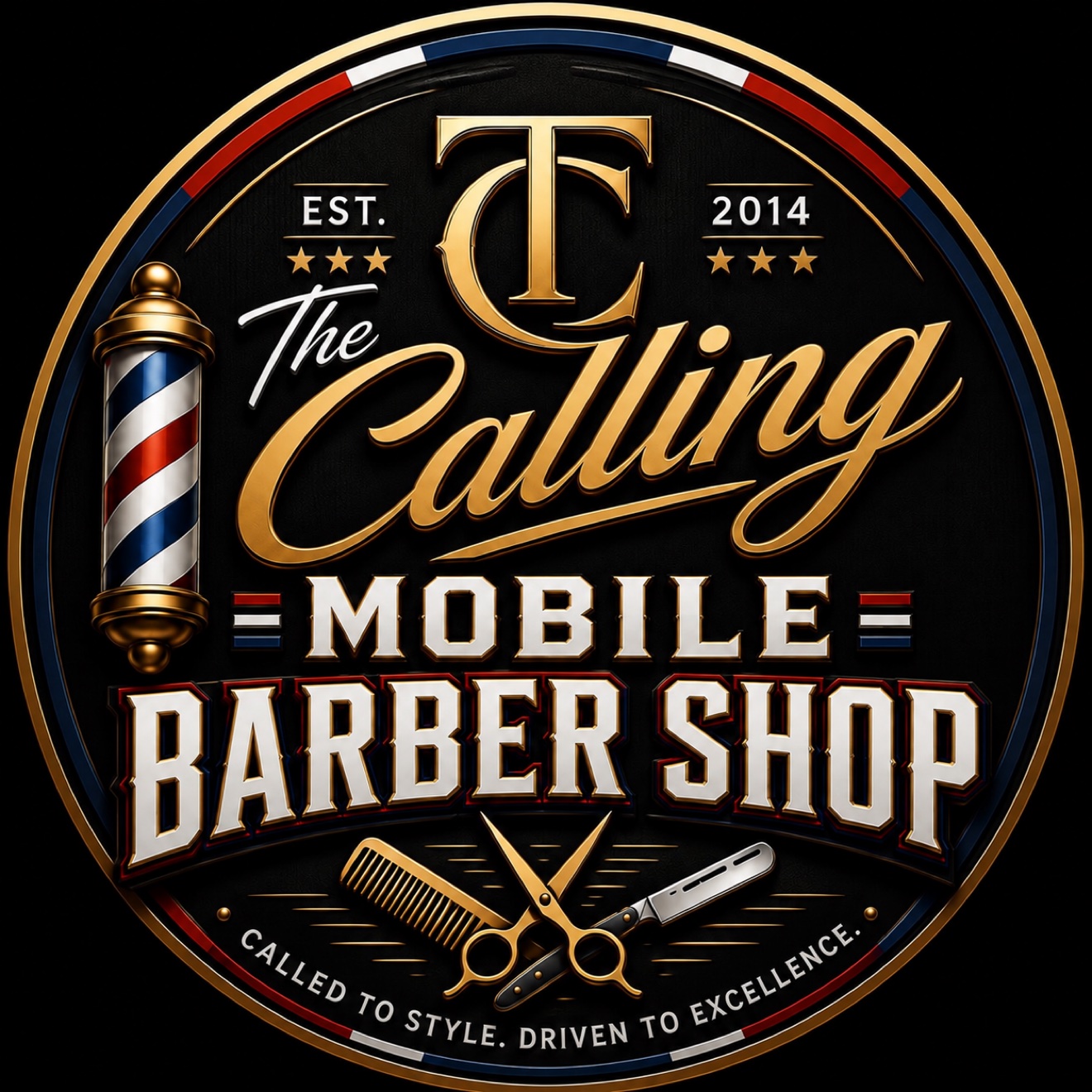 The Calling Mobile Barber Shop logo / Logo de The Calling Mobile Barber Shop